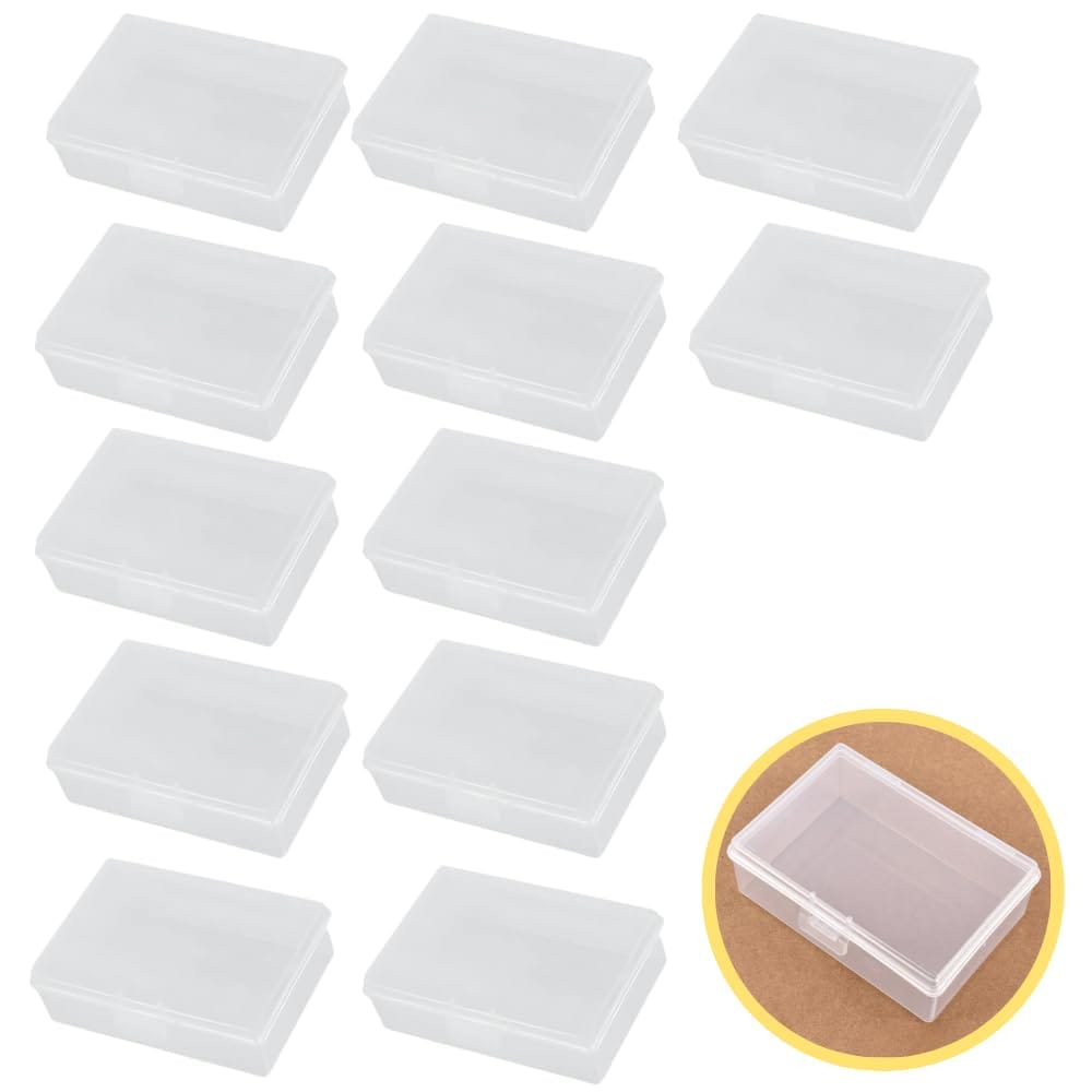 せんふう クリアケース プラスチックケース 小物 収納 整理整頓 蓋付き DIY 半透明 アクセサリー ネジ 12個入り