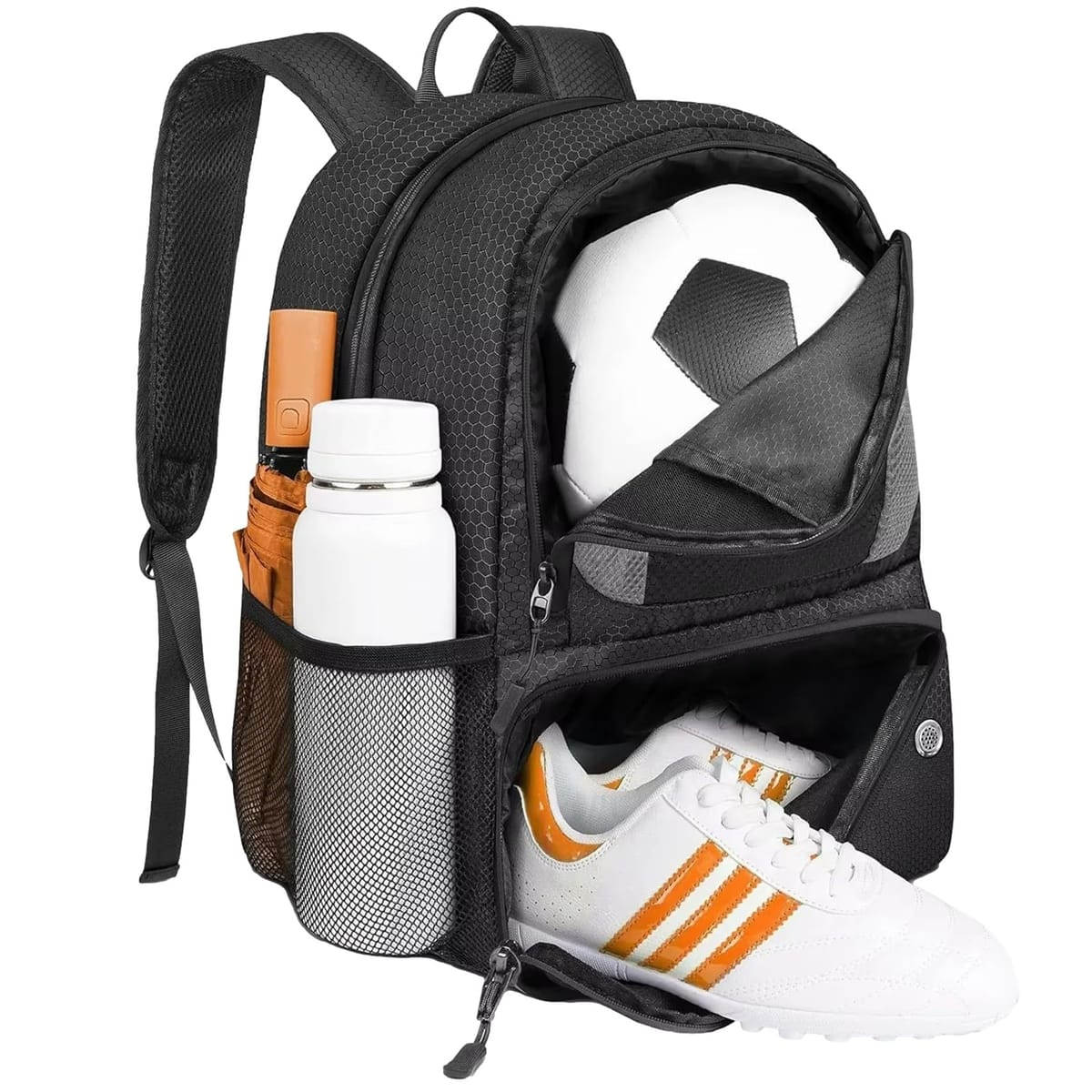 [NOELAMOUR] サッカー リュック 大容量 多機能 軽量 ボール シューズ スパイク 収納 バスケ ボールケー..