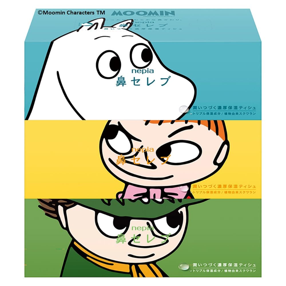 鼻セレブ ティシュ ムーミンコラボパッケージ 400枚(200組)×3箱