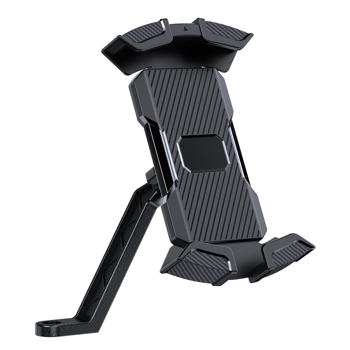 RYASHOP スマホホルダー バイク スマホスタンド 360度回転 ミラー取付け用 4.7-6.8インチ iPhone等多機種に対応 振動吸収
