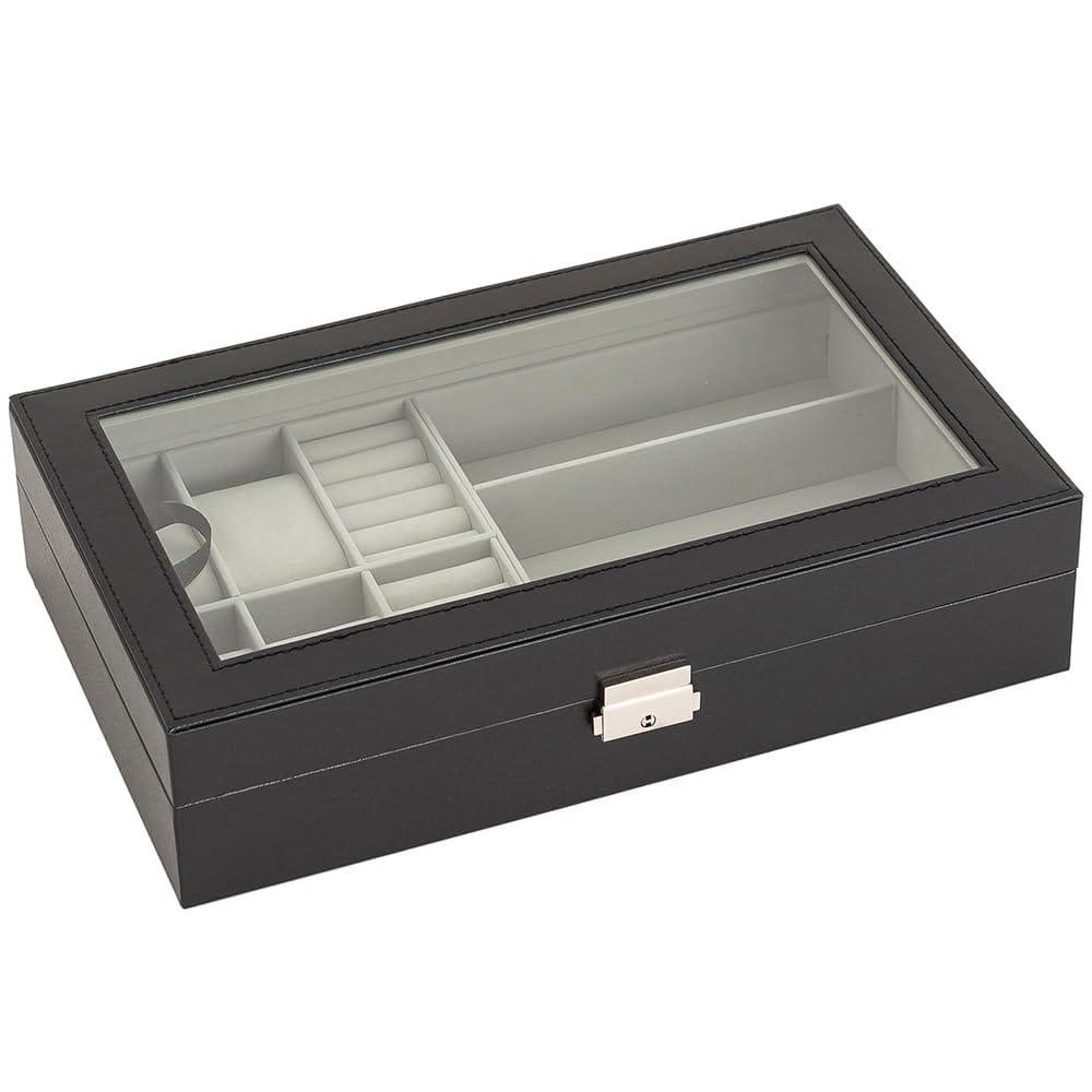 FUPUONE メガネ置き 複数 腕時計置き 腕時計4本 メガネ3本 腕時計ケース