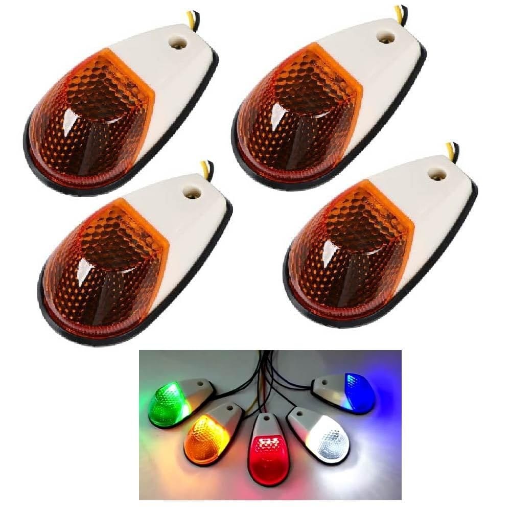 4個セット LED 防水仕様 フロッグマーカー 車幅灯 クリアランスランプ サイドマーカー トラック デコトラ 24V ナマズマーカー ルーフマーカー レトロ 天井 フロント サイド テール バック ふそう 日野 UD いすゞ マツダ 外装 カスタム品