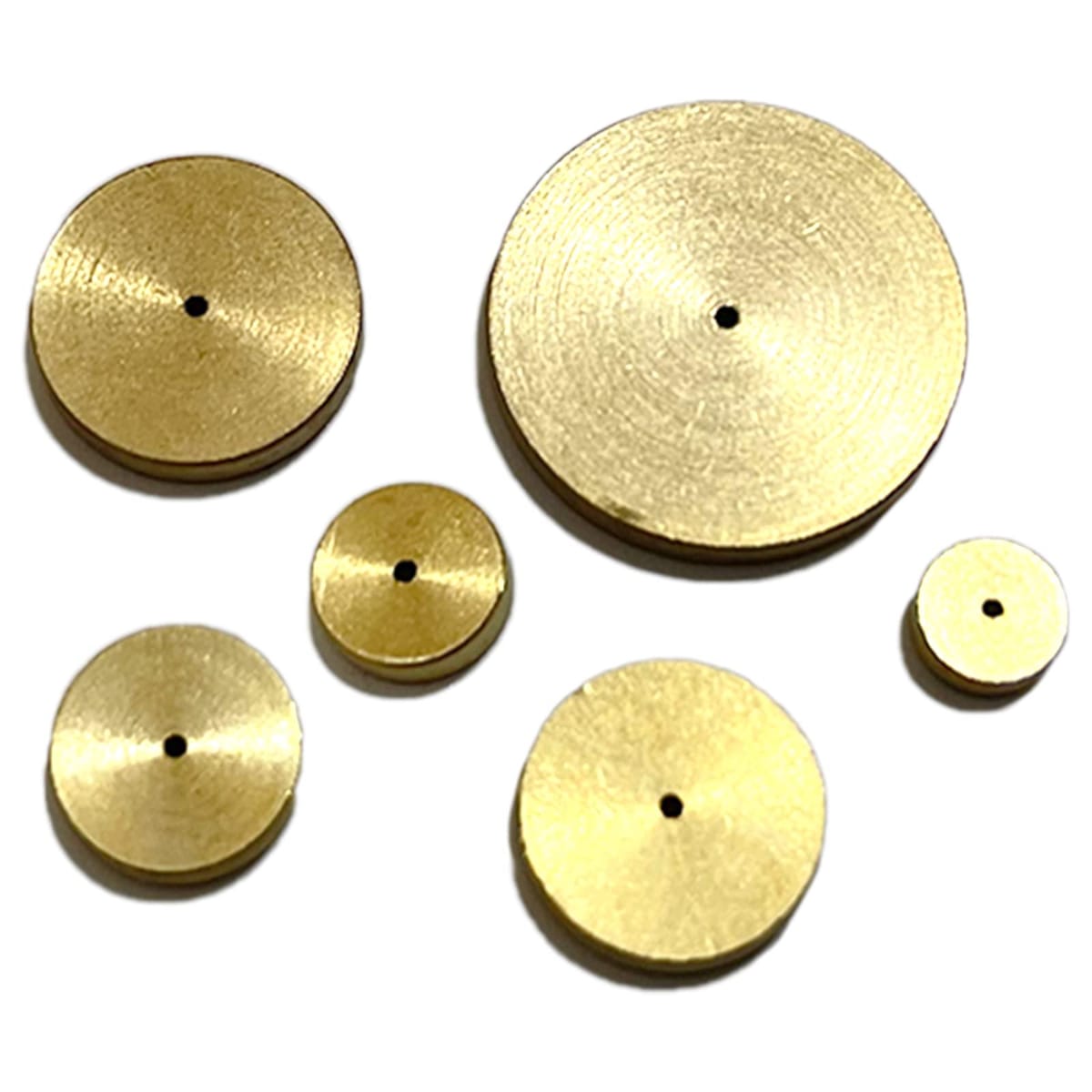 S-NET レザークラフト 丸 定規 型取り ガイドゲージ 真鍮 工具 丸ヘリマーキング 6個 セット 工具 ラウ..