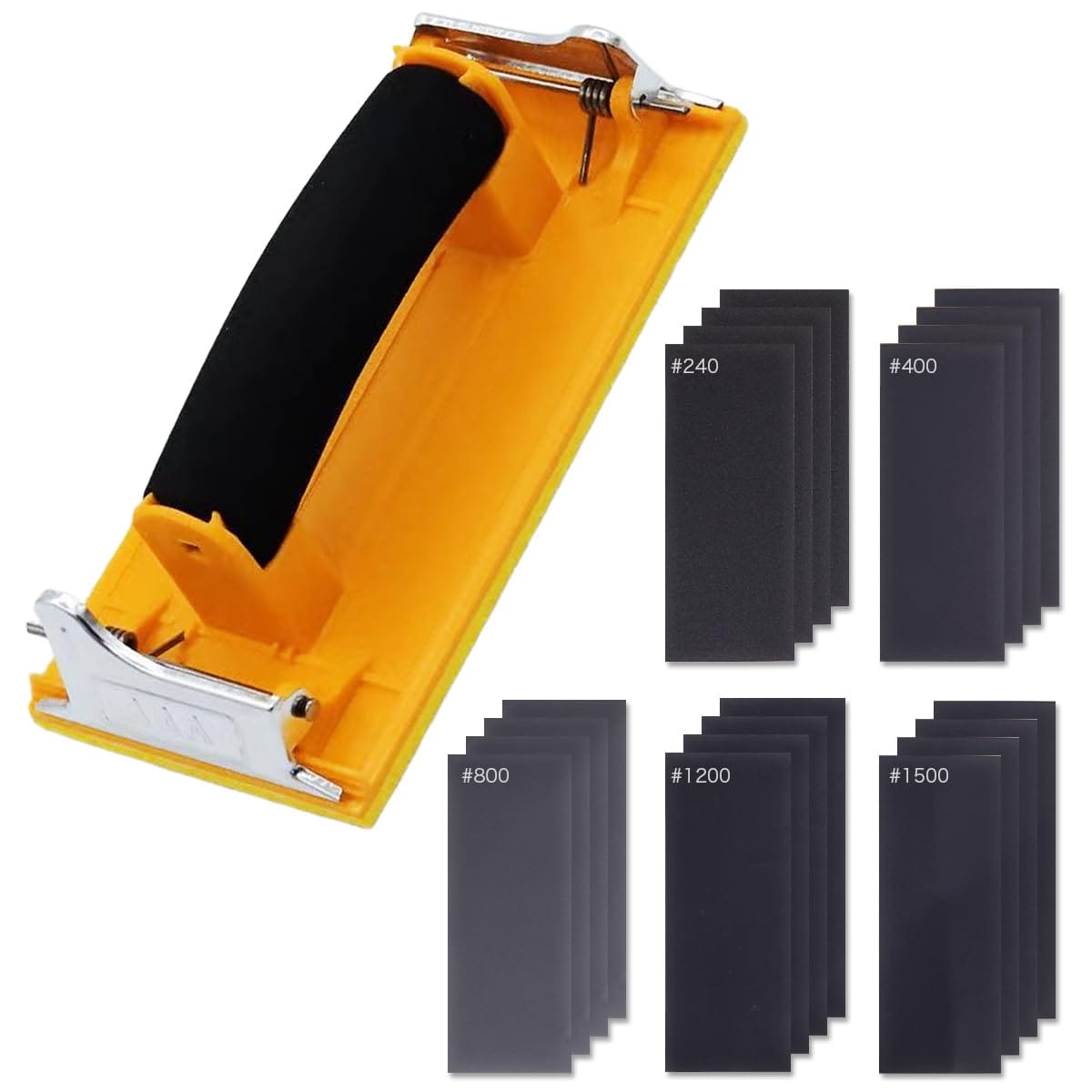 SALUDABLE ハンドサンダー サンドペーパー 紙やすり サンディングブロック ホルダー セット