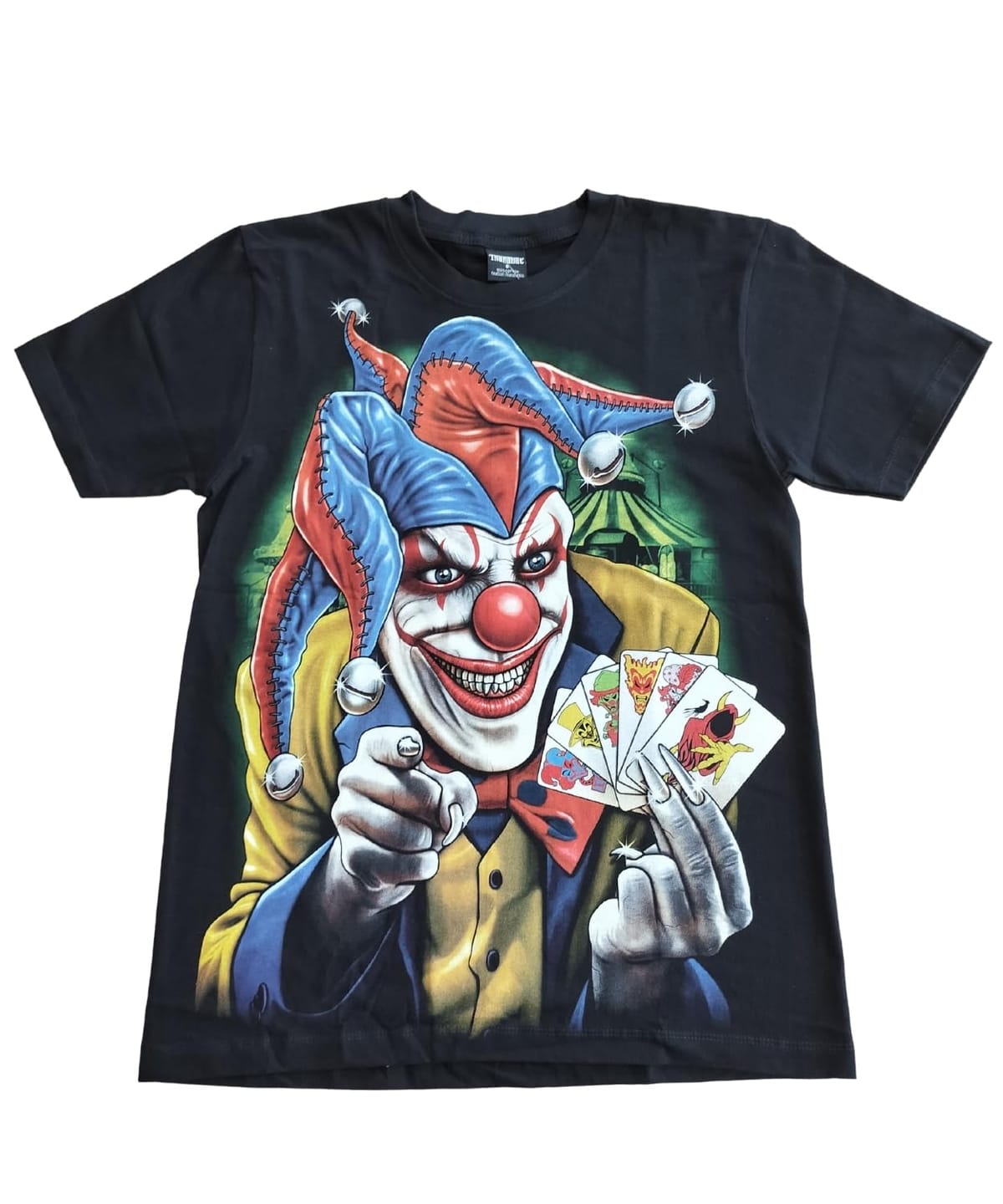 [Elixio] [エリクシオ] メンズ Tシャツ 目立つ ユニーク 注目 派手 大きいサイズ プリント ブラック 綿 ホラー ハロウィン イベント インパクト 面白 ビッグシルエット おもしろ 人気