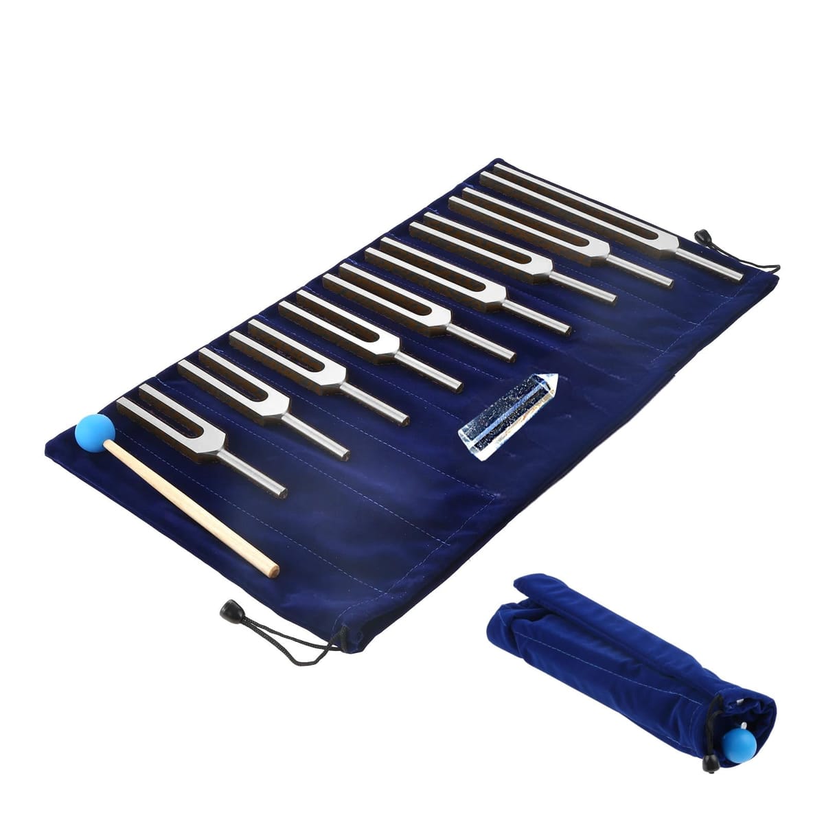 【充実の音叉9本セット】音叉9本（174 Hz、285 Hz、396 Hz、417 Hz、528 Hz、639 Hz、741 Hz、852 Hz、963 Hz）とクリスタル、マレット、専用収納袋のセットです。瞑想・ヨガ・ヒーリングなど気分や目的に合わせて音叉をお選び頂けます。【天然水晶付き】天然の水晶をセットにしております。音叉の角をクリスタルにやさしくヒットさせて鳴らし、音と振動に意識を向け、疲れた心や傷ついた感情を音によるヒーリング効果で落ち着かせます。【物や空間の浄化】物や空間の浄化にも最適です。パワーストーンをはじめとして、普段身に着けるアクセサリーや家具、植物はもちろん、お部屋の浄化にもお使いいただけます。【水晶ポイント付き】力強い振動とエネルギーを生み出す音叉9本セット＆クリスタル(水晶ポイント)セットです。収納袋付きで持ち運びにも便利なので、外出先や旅先でも大活躍。食べ物やお水、お風呂のクリアリングにもサッとお使いいただけるので便利です。【セット内容】音叉9本(174 Hz, 285 Hz, 396 Hz, 417 Hz, 528 Hz, 639 Hz, 741 Hz, 852 Hz, 963 Hz)、クリスタル(サイズ：約5cm)、木製マレット、収納袋 ・【充実の音叉9本セット】音叉9本（174 Hz、285 Hz、396 Hz、417 Hz、528 Hz、639 Hz、741 Hz、852 Hz、963 Hz）とクリスタル、マレット、専用収納袋のセットです。瞑想・ヨガ・ヒーリングなど気分や目的に合わせて音叉をお選び頂けます。・【天然水晶付き】天然の水晶をセットにしております。音叉の角をクリスタルにやさしくヒットさせて鳴らし、音と振動に意識を向け、疲れた心や傷ついた感情を音によるヒーリング効果で落ち着かせます。・【物や空間の浄化】物や空間の浄化にも最適です。パワーストーンをはじめとして、普段身に着けるアクセサリーや家具、植物はもちろん、お部屋の浄化にもお使いいただけます。・【水晶ポイント付き】力強い振動とエネルギーを生み出す音叉9本セット＆クリスタル(水晶ポイント)セットです。収納袋付きで持ち運びにも便利なので、外出先や旅先でも大活躍。食べ物やお水、お風呂のクリアリングにもサッとお使いいただけるので便利です。・【セット内容】音叉9本(174 Hz, 285 Hz, 396 Hz, 417 Hz, 528 Hz, 639 Hz, 741 Hz, 852 Hz, 963 Hz)、クリスタル(サイズ：約5cm)、木製マレット、収納袋