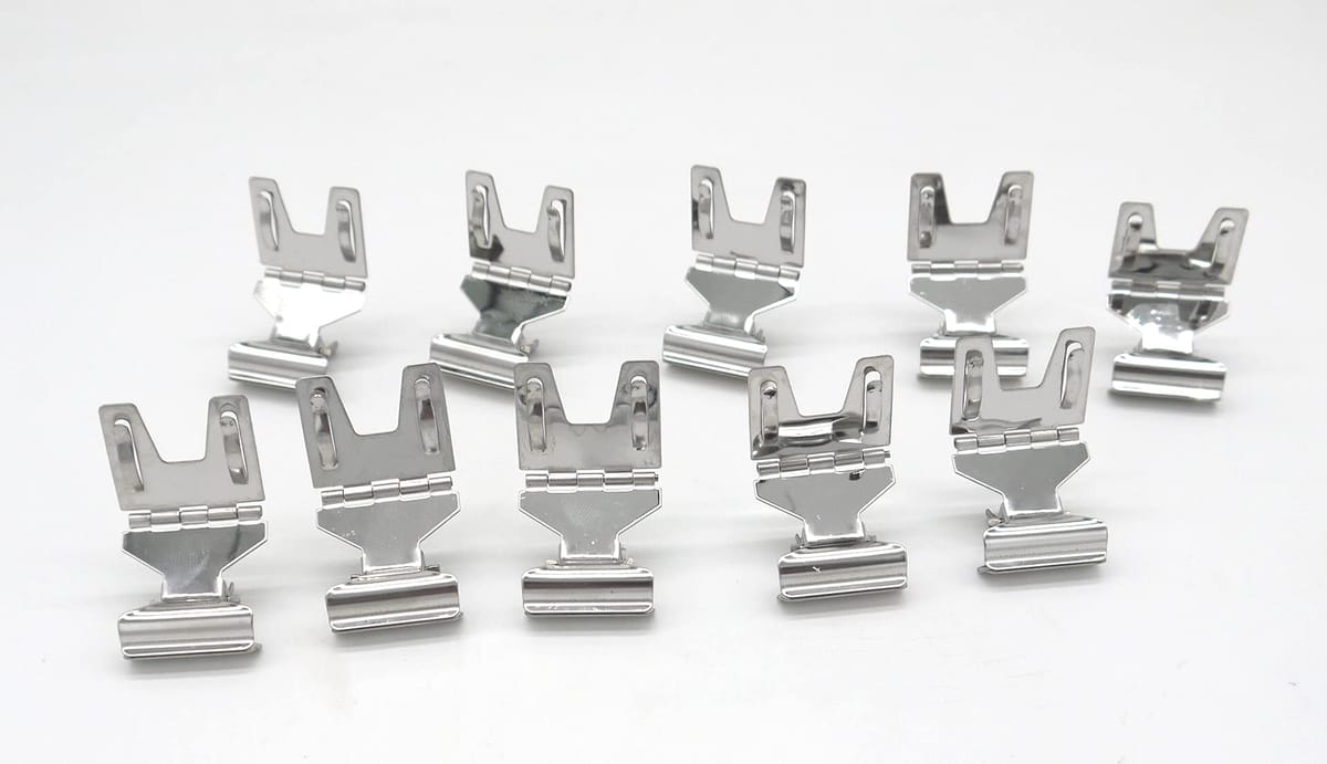popクリップ ステンレス 強力クリップ ポップクリップ ポップスタンド 金属製 クリップスタンド ポップグリップ 値札クリップ 10個セット