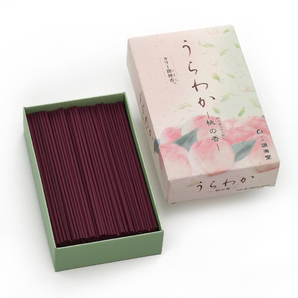 誠寿堂 お線香 うらわか 桃の香り ピーチ 煙少なめ 微煙 バラ詰 天然素材 自然で優しい香り 白檀 丁子 ..