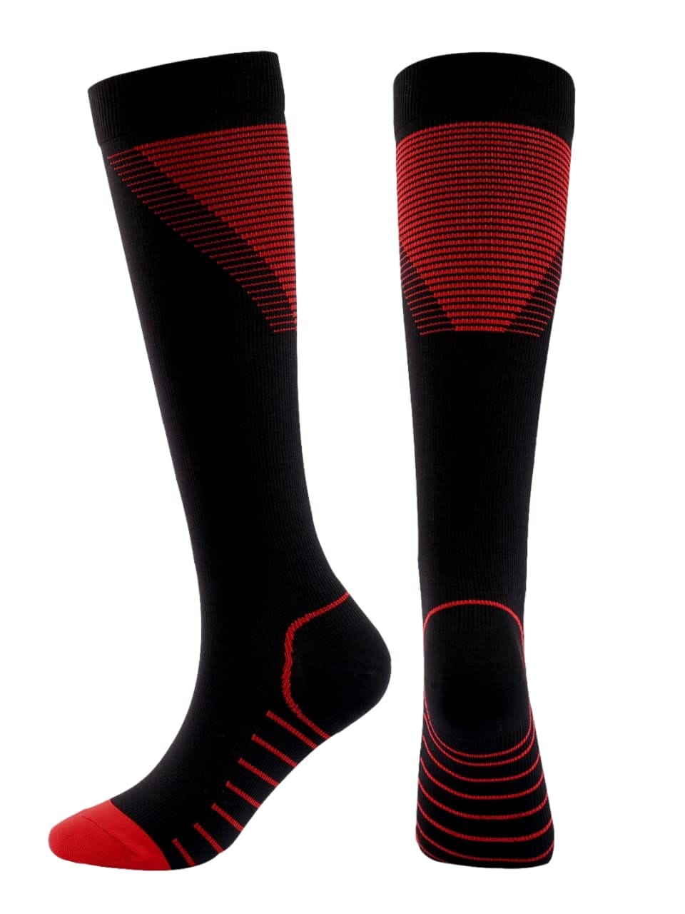 [ブブ オーハナ] ハイソックス 2足セット スポーツ コンプレッション 着圧 通気 吸汗速乾 伸縮性 運動 靴下 ユニセックス