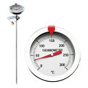 Mitoland 温度計 調理用 油 アナログ ステンレス製 高温対応 0℃〜300℃測定 30cm