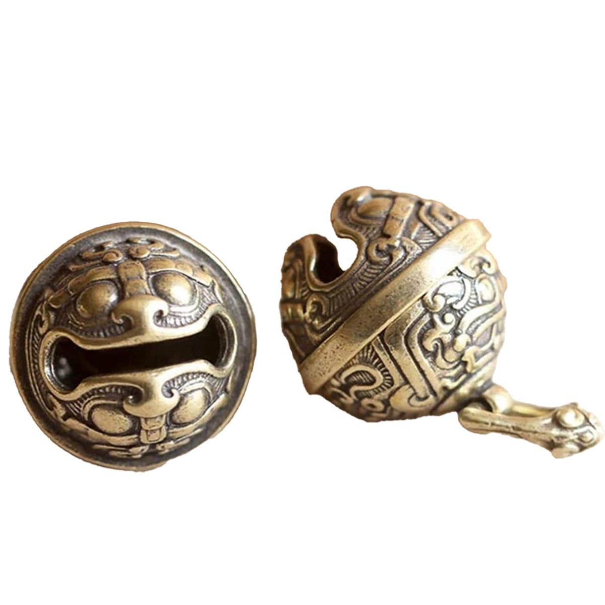 Alpha Depot キーホルダー お守り 鈴キーホルダー 厄除け ライオン 獅子 ベル 鈴 アクセサリー レトロ ..