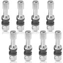 UP-BASE エアバルブ タイヤバルブ タイヤ ホイール インサイドバルブ バルブキャップ 金属製 ショート TR43E 全長43mm 汎用 車 カスタム
