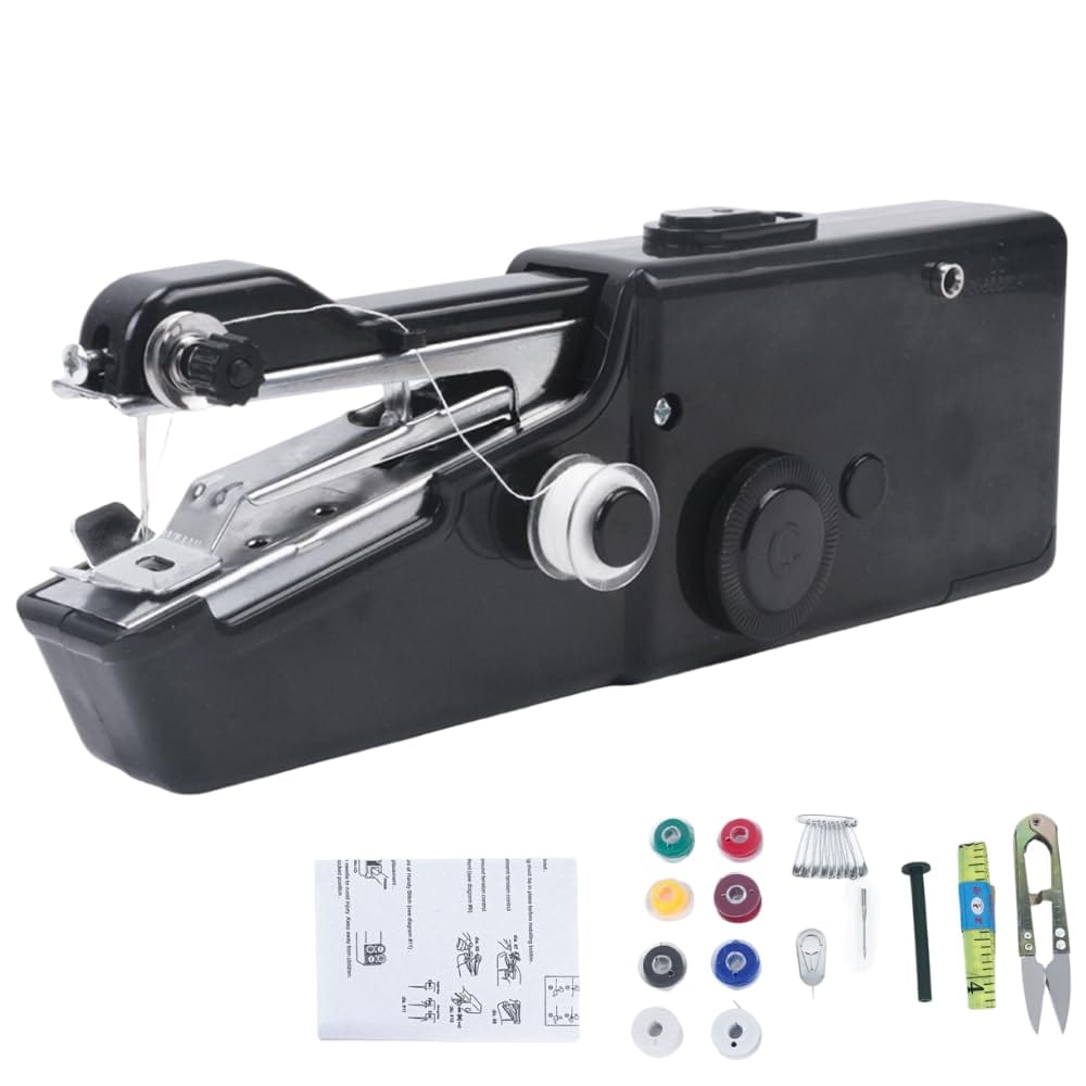 ideastore ハンドミシン 手芸 ハンドメイド 初心者向け コンパクト 刺繍糸 セット