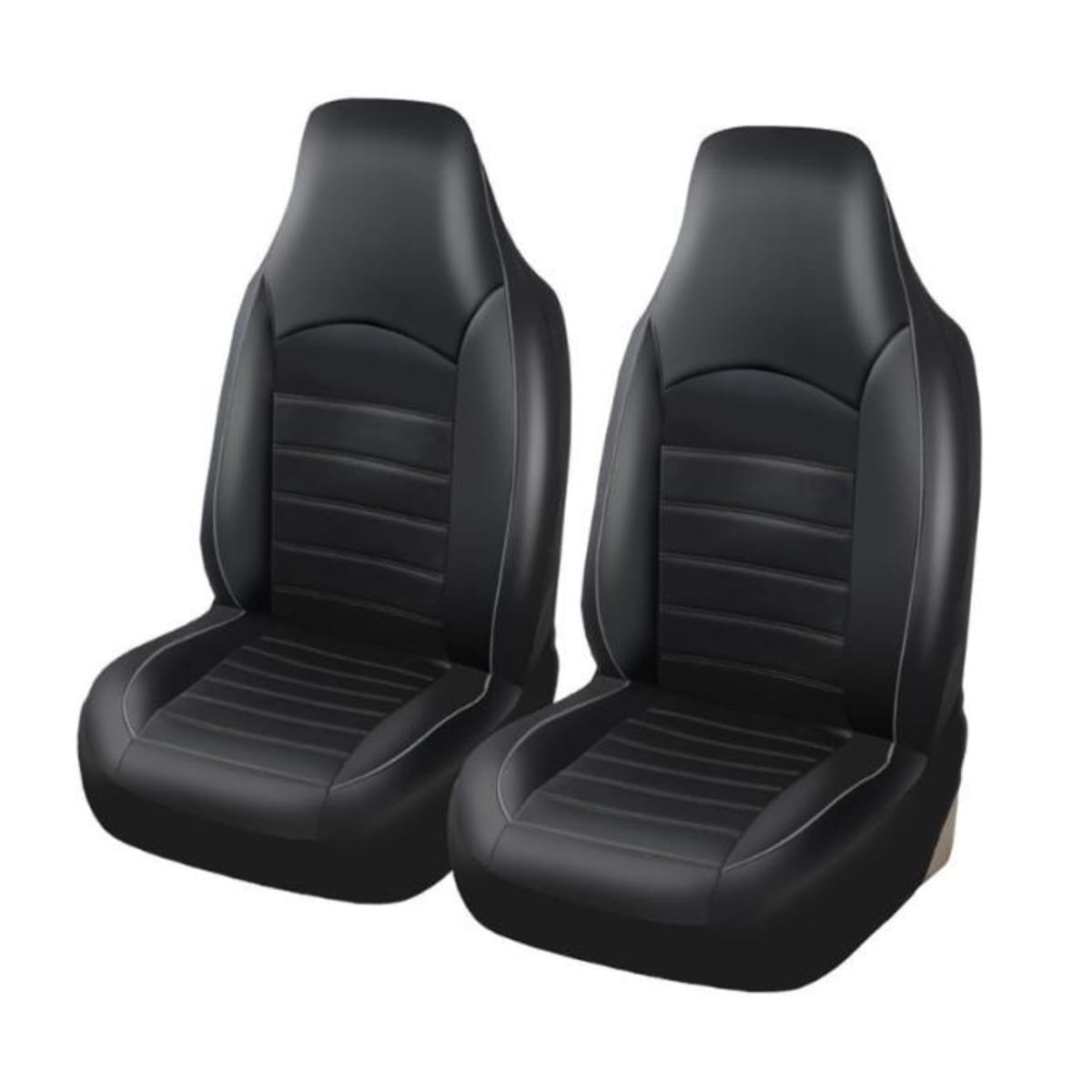 Partools シートカバー 汎用 普通車 軽自動車 運転席 助手席 レザー 防水 エプロンタイプ 2席