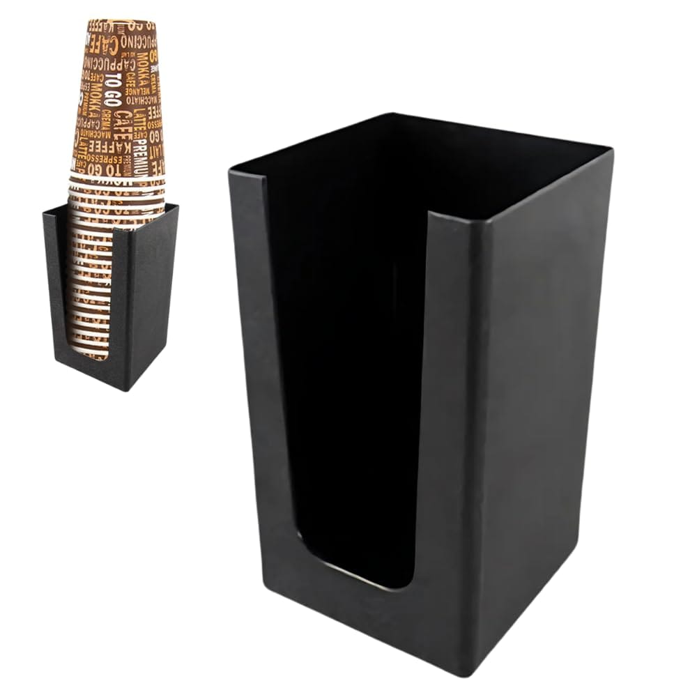 JUSTVEL 紙コップホルダー カップディスペンサー カップホルダー カップスタンド 黒 収納