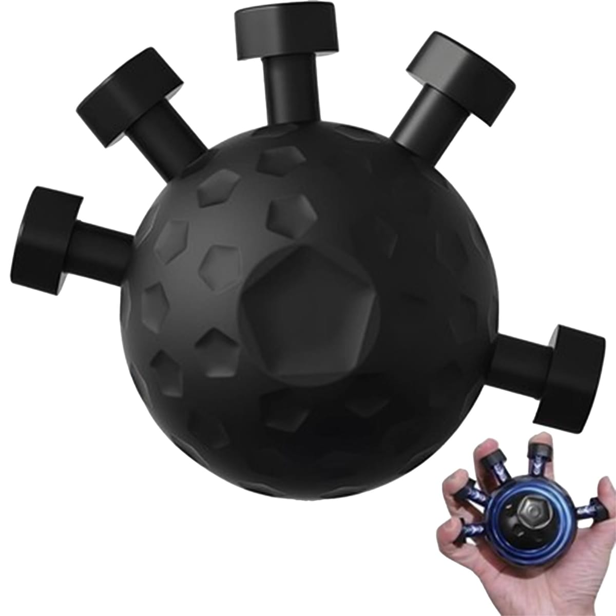 Alpha Depot 握力トレーニングボール フィンガーグリップ強化器 五本指個別トレーニング用 筋トレグッズ 握力強化 シリコン素材 男女兼用