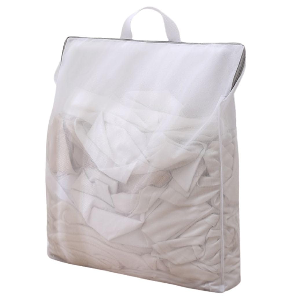 karim バック型 洗濯ネット 大容量 60x50x10cm ランドリーネット 洗濯カゴ たくさん入る 大型 持ち手付..