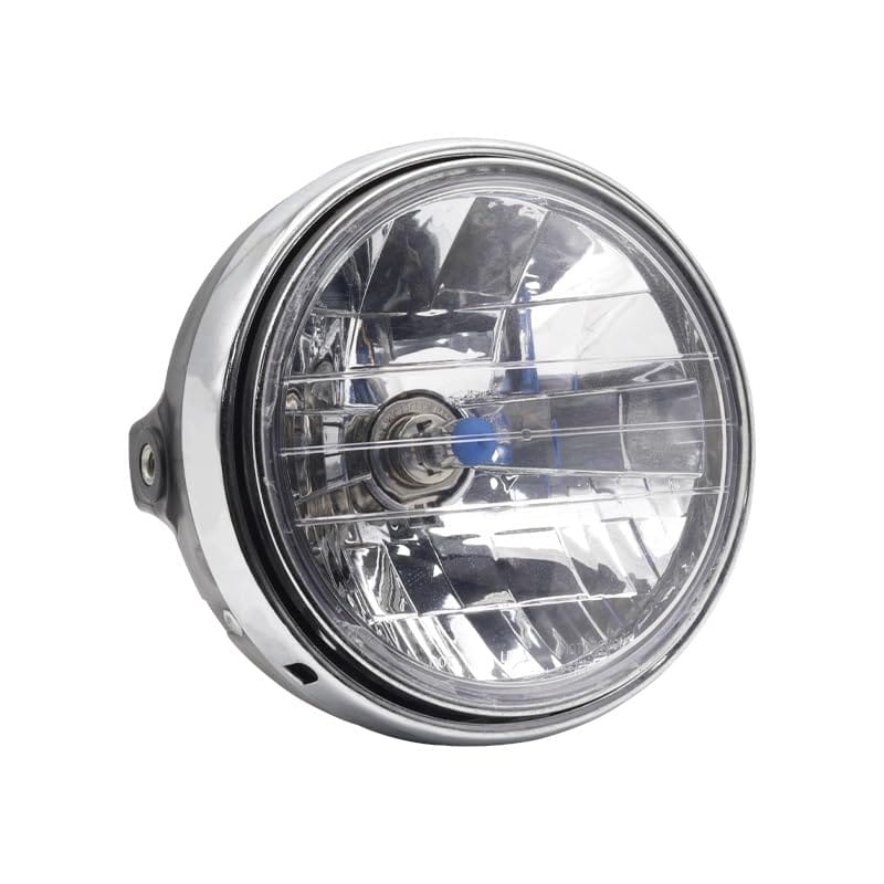 LUCKLINK バイク 汎用 ヘッドライト マルチリフレクター H4 180 mm 12V ハロゲン ライト ヘッドランプバルブ led h4 カスタム