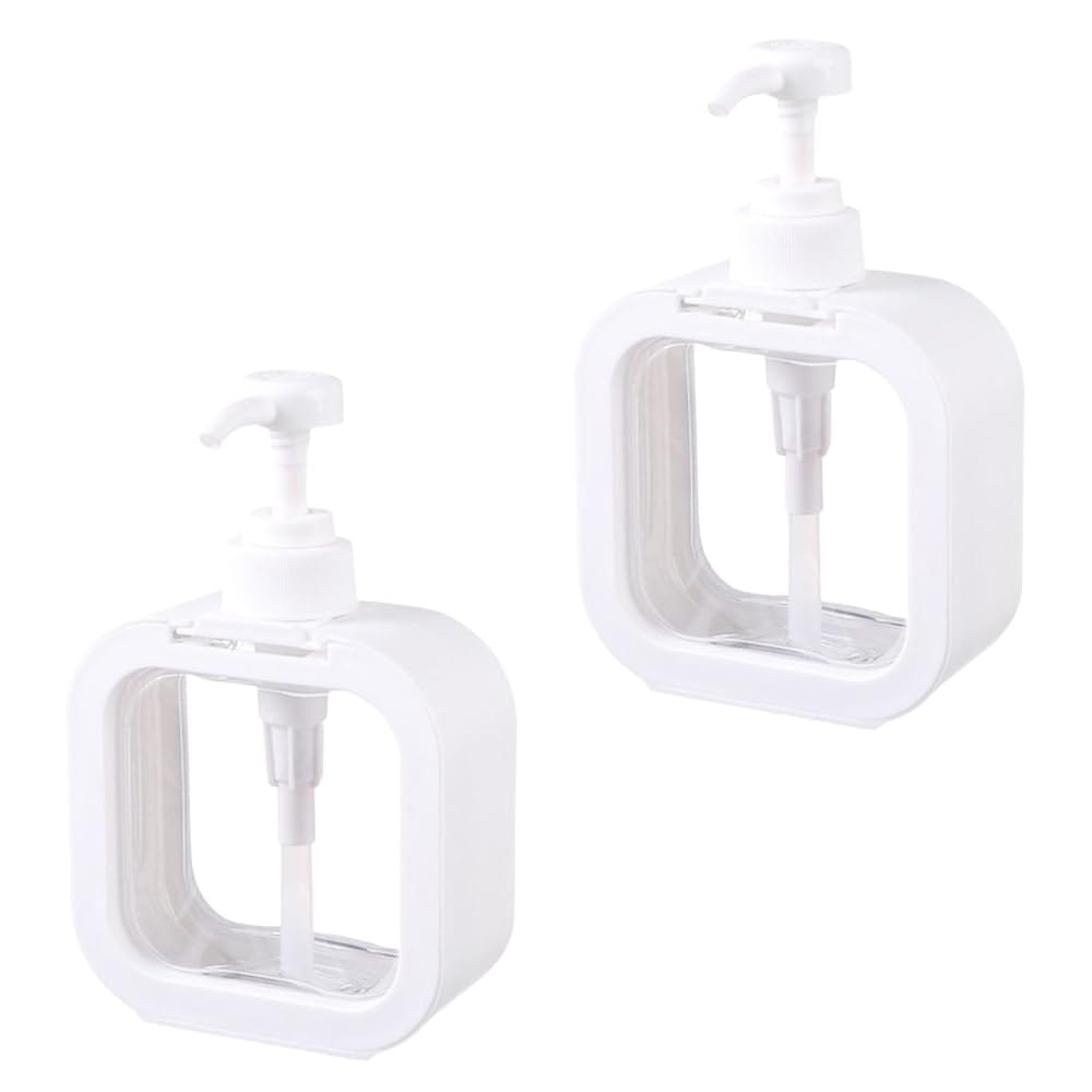 Asdays シャンプーボトル 詰め替えボトル ポンプボトル ポンプ式 おしゃれ ハンドソープ 食器用洗剤 透明 2個セット