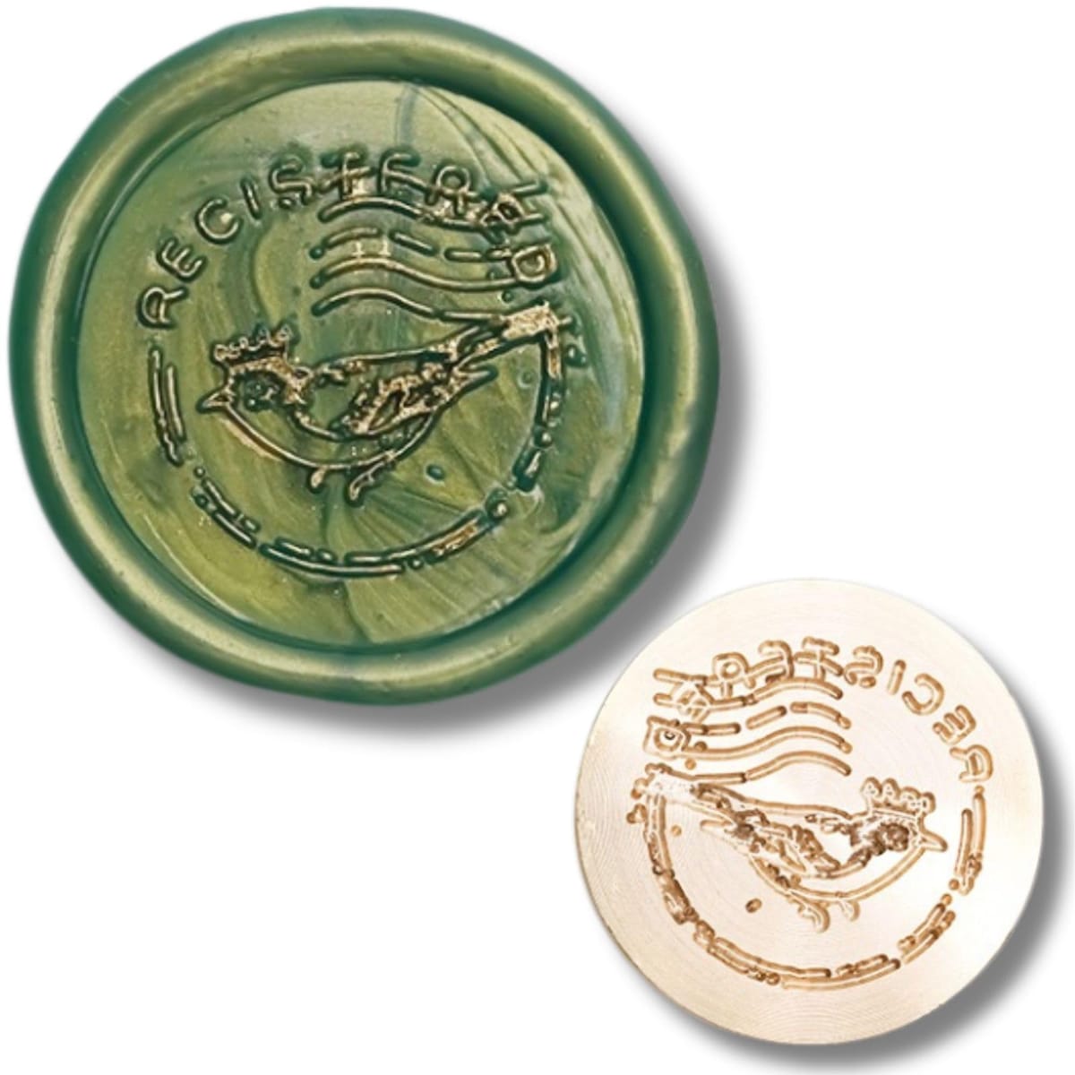 【シマエナガ 鳥】シーリングスタンプ ヘッド シーリングワックス 封蝋 (サイズ：縦25mm 横25mm)