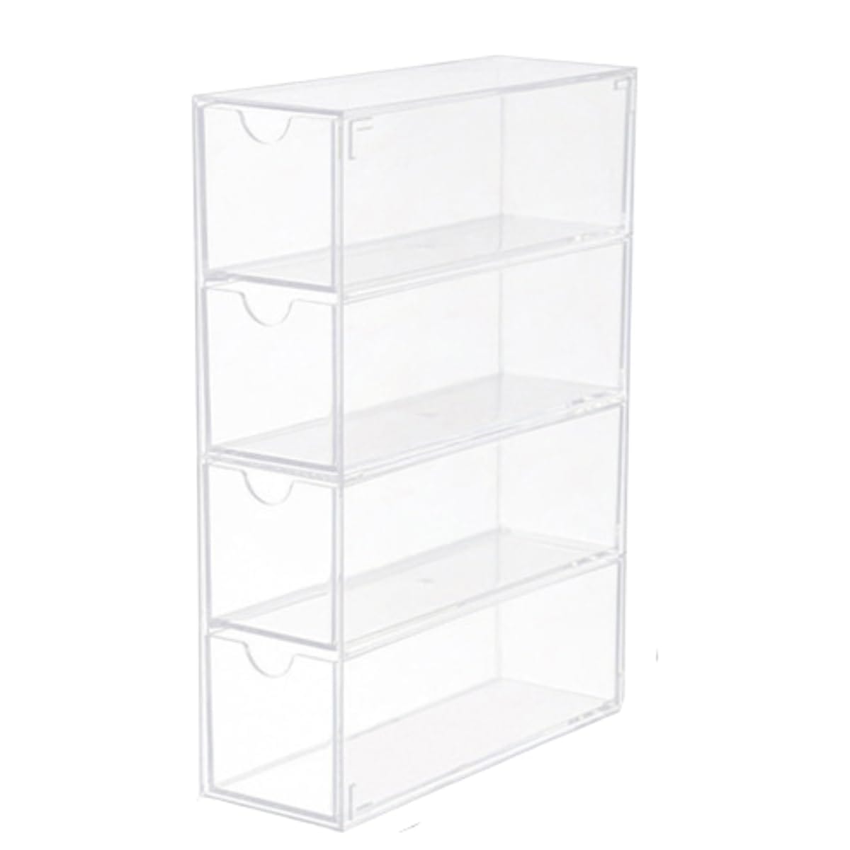 RYUBOF アクリル サングラス収納ケース 4段 引き出し式 メガネ 眼鏡 ジュエリーボックス アクセサリー ..