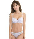 【Smile LaLa】 レディース ブラジャー ブラ ショーツ 上下 セット 花柄 パステル 勝負 下着 ランジェリー