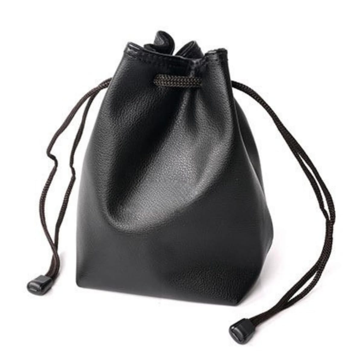 ideamall カメラ レンズ ポーチ マルチバッグ 巾着 ケース おしゃれ ブラック