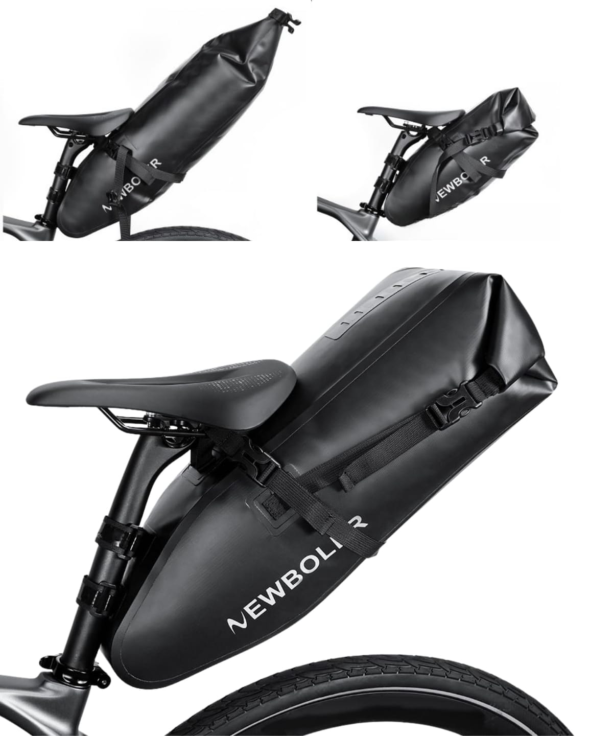 荷物に合わせて拡張 サドルバッグ 自転車 バッグ 7L-13L 防水 ツーリングバッグ サドルバック ロードバ..