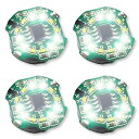 Lezalic 電飾 LED 回転 点滅 小型 4個セット ボタン電池 (CR1632対応) 磁気スイッチ ワイヤレス ライト 模型 ジオラマ フィギュア プラモデル 極小 磁石