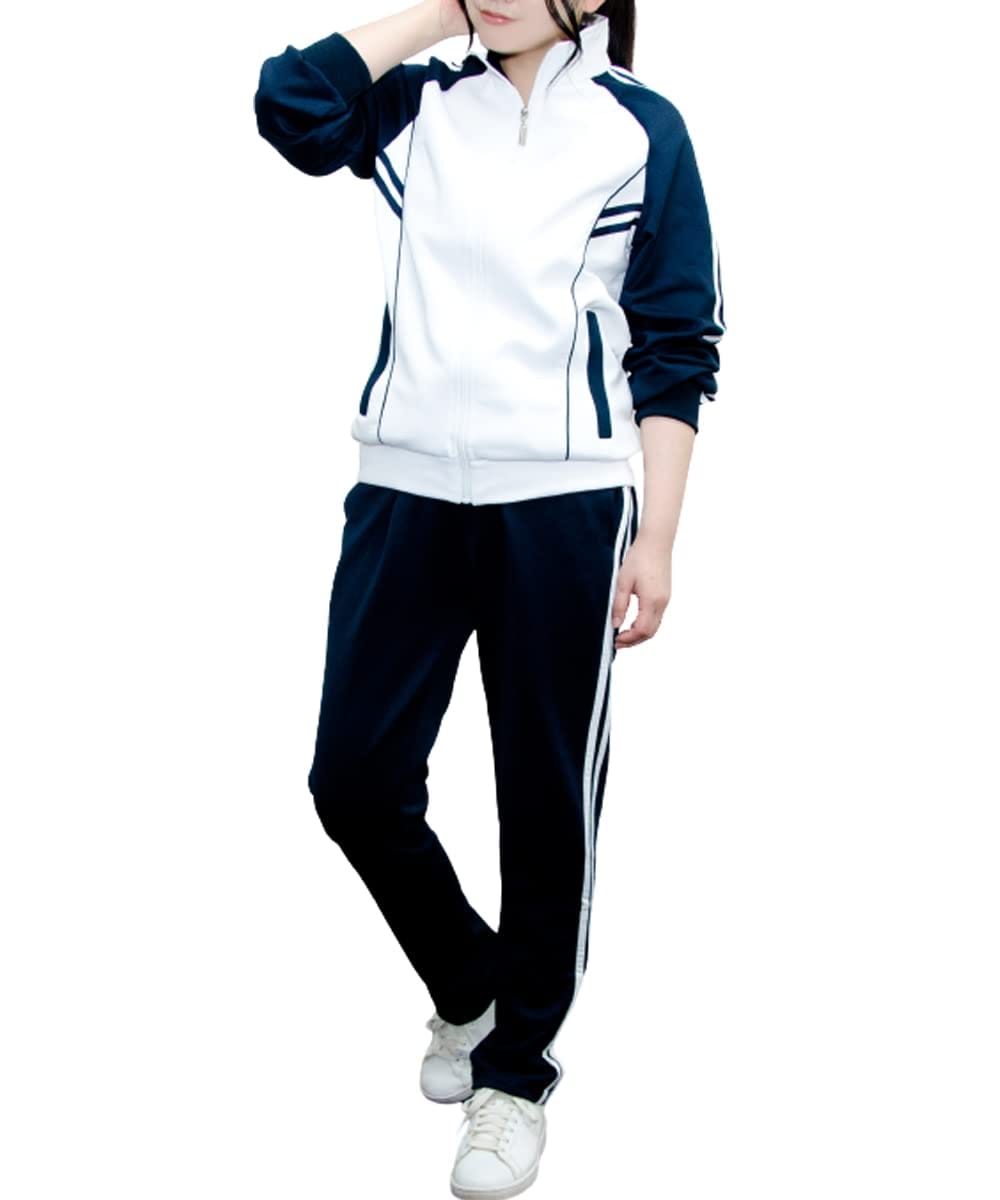 [Ava Knights] レディース ジャージ 上下 セット セットアップ スポーツウェア プルオーバー 五分袖 ス..