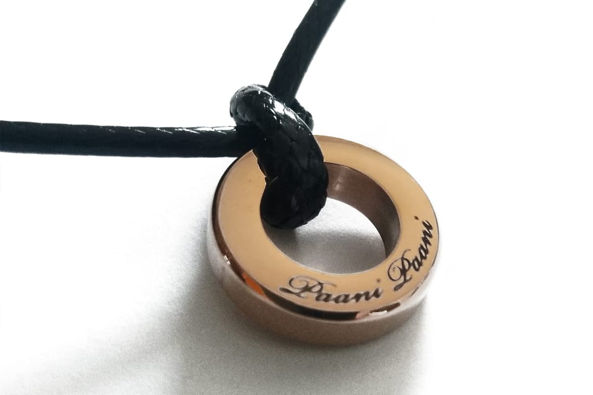 [Paani Paani] 超軽量・小ぶりな リング ネックレス メンズ レディース アクセサリー ローズゴールド色
