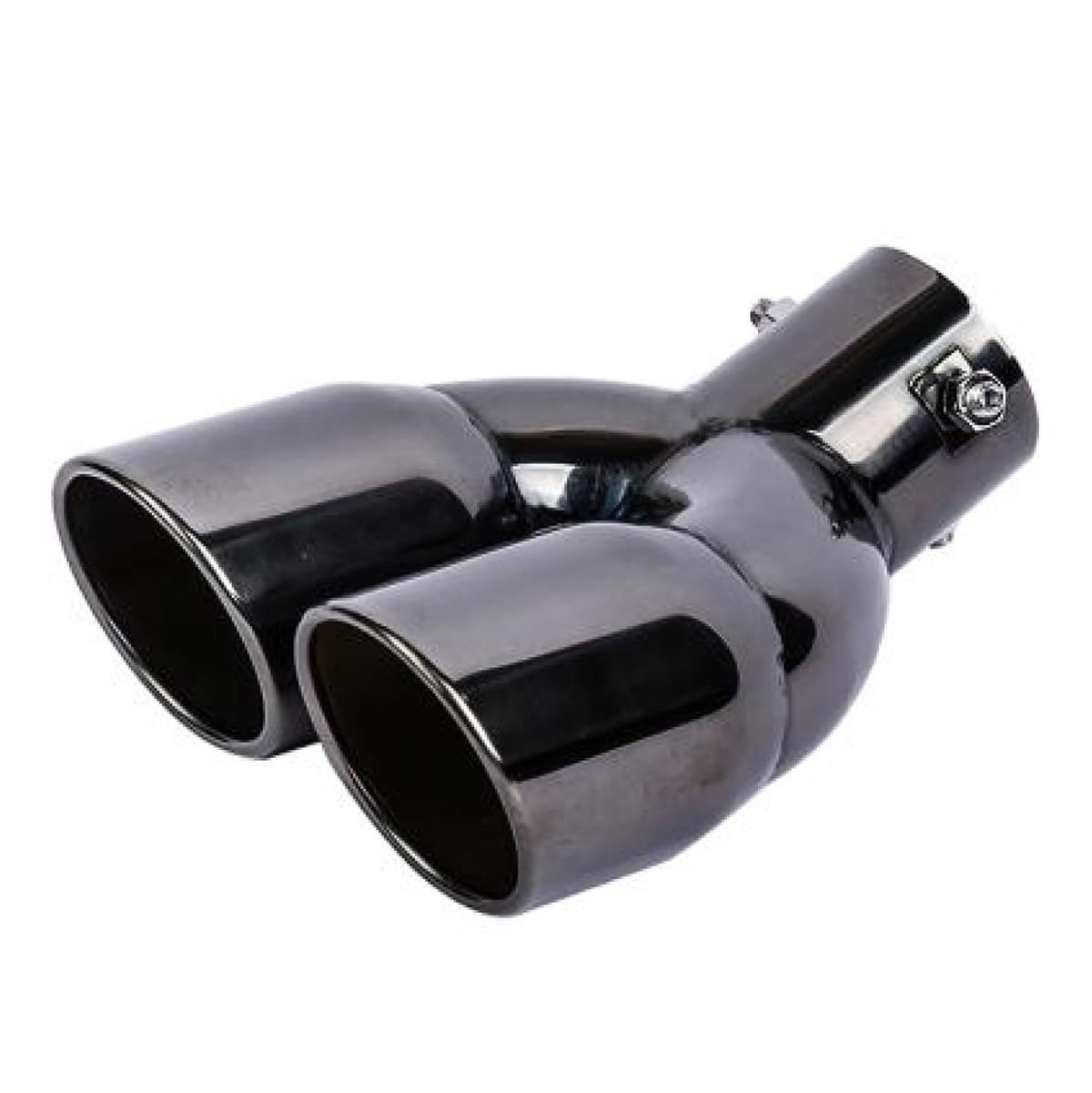 マフラーカッター 下向き 2本出し 汎用 取り付け簡単 ステンレス製 排気 マフラー 取り付け径 63mm/76mm ノア ヴォクシー エスクァイア ヴェゼル プリウス エクストレイル 等様々 外装 パーツ 車 カーパーツ カスタム品 (76mm径, ブ