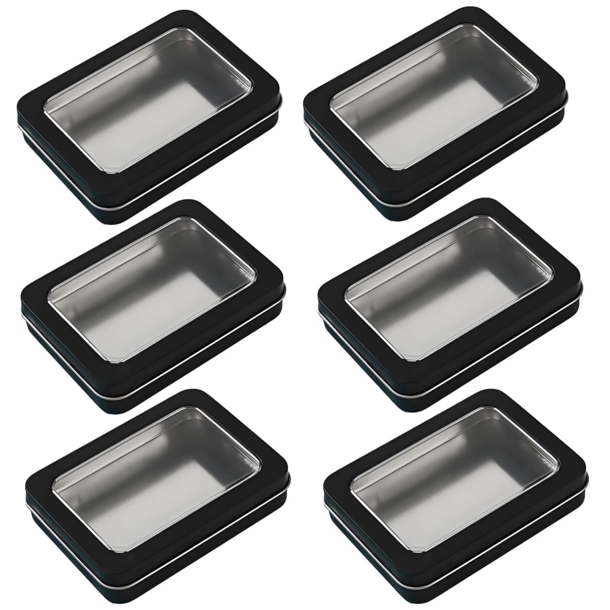 ルボナリエブリキ缶 小物入れ 蓋付き 6個セット 缶ケース 缶