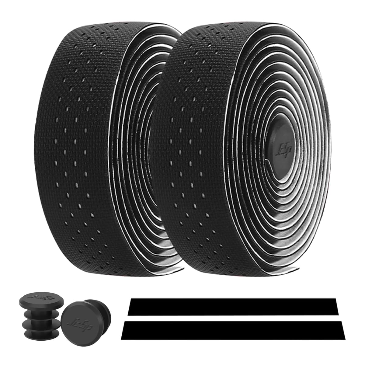 COZENTA バーテープ ロードバイク ドロップハンドル エンドプラグ付き シリコン+EVA製 左右セット(4)