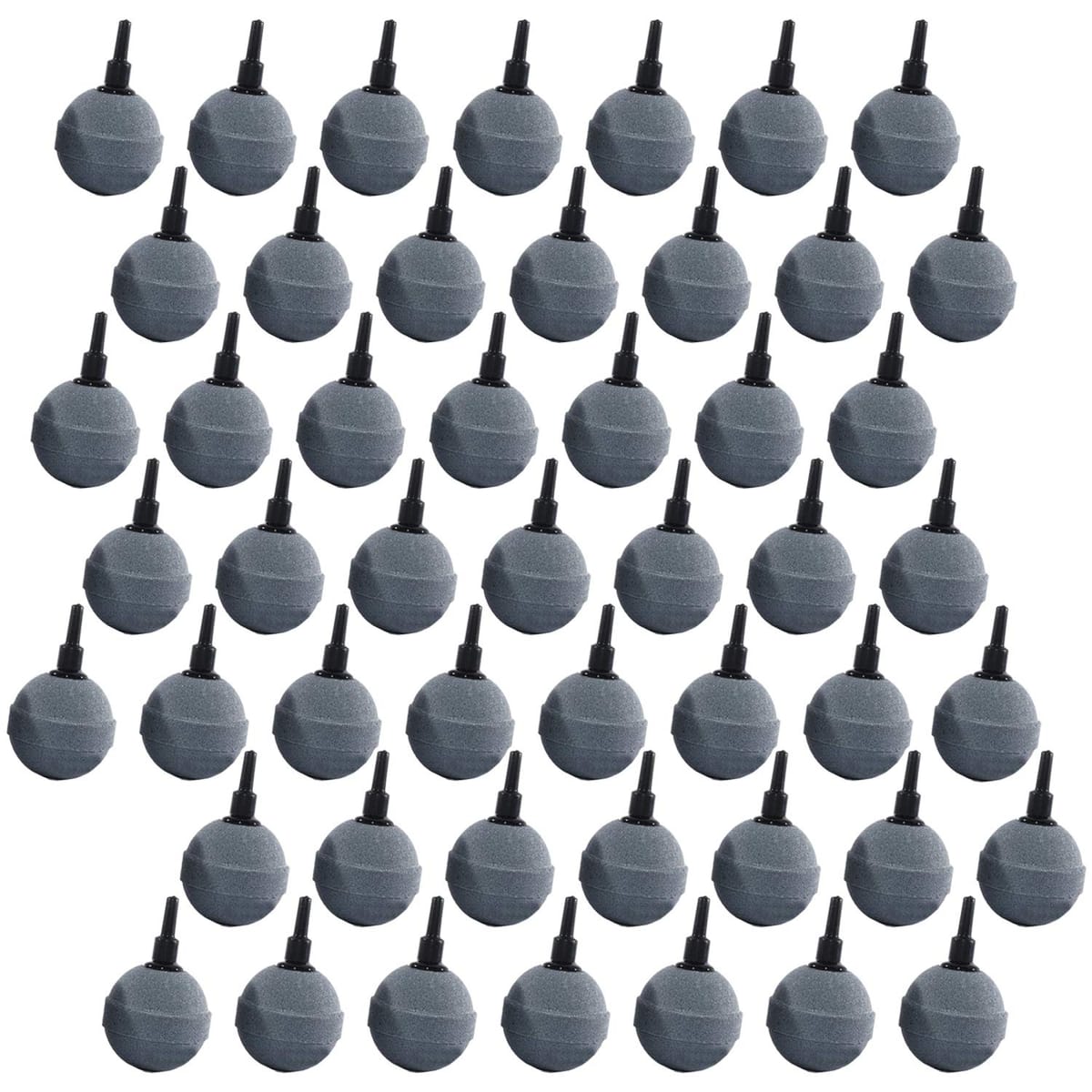 (エスネット) エアー ストーン 気泡 石 セット グレー 球 型 水槽 飼育 栽培 直径 25mm 4mm チューブ ..