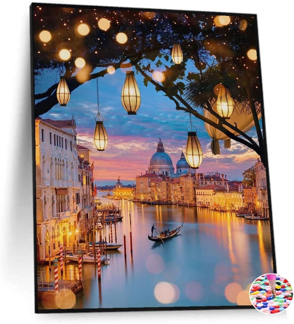 Sugarello ダイヤモンドアート ビーズ絵画 刺しゅうキット モザイクアート ラウンド 絵画キット 手芸 手作り絵画 ビーズアート 30x40cm