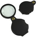 Alpha Depot ポケットルーペ 折り畳み式 2個セット 10倍拡大鏡 レンズ径50mm 携帯便利 回転収納 虫眼鏡 レザー調カバー付き 子供の自然観察 ...