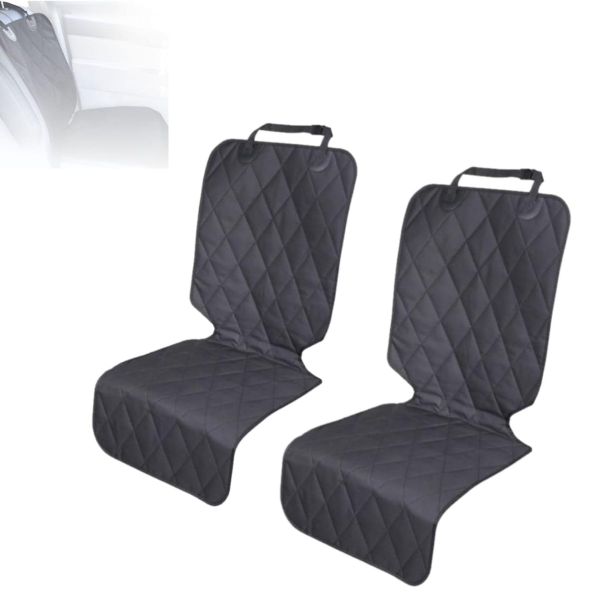 Partools カーシートカバー 防水 滑り止め フック付き 2枚セット 軽自動車 普通車