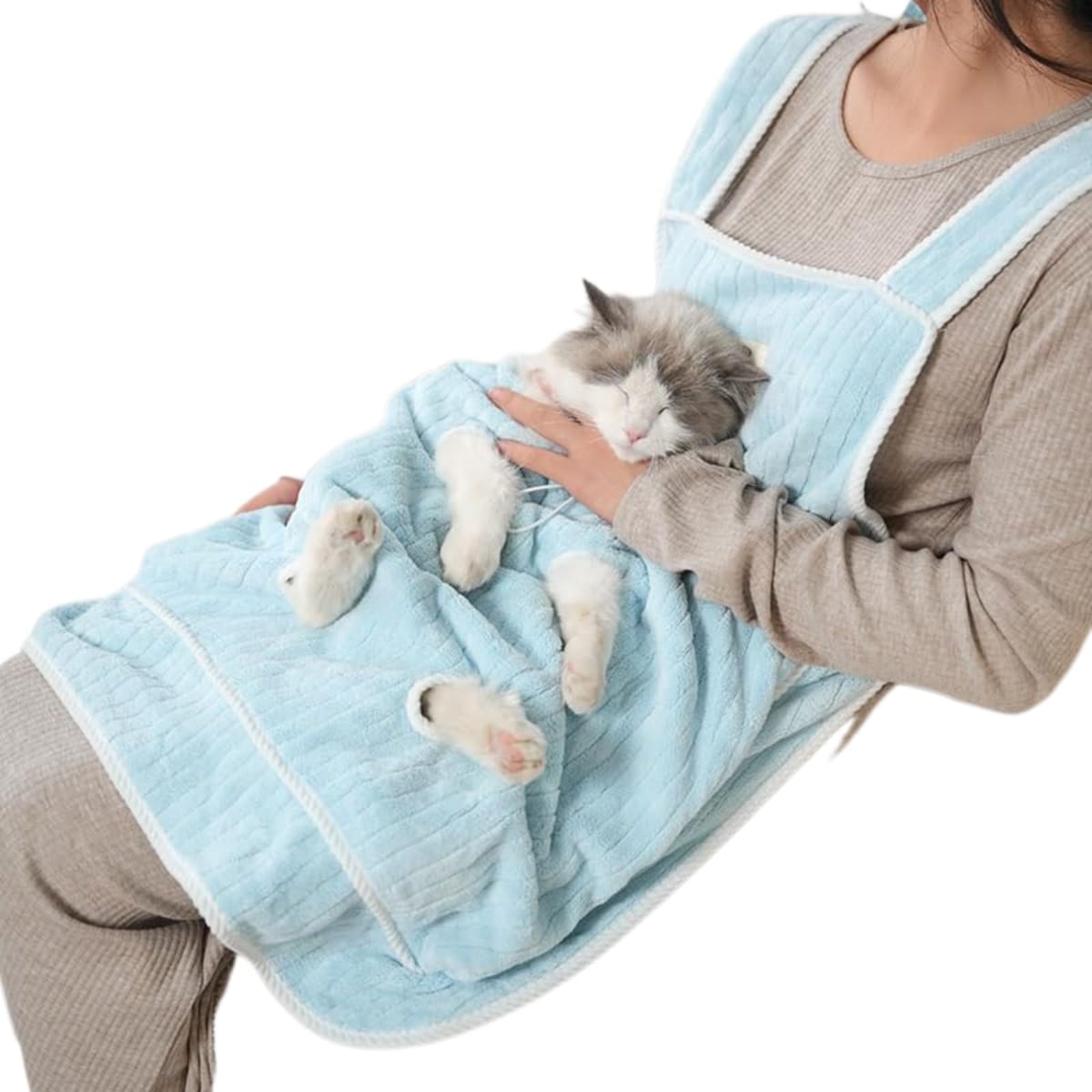 猫 抱っこ エプロン ハーネス ペット 飼い主服 防粘毛 カバー 寝袋 小型犬 爪を切るとき 傷防止