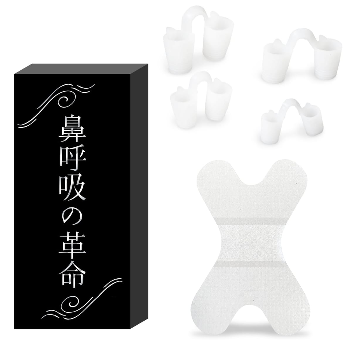 RACURIA 鼻呼吸テープ ノーズピン いびき防止グッズ 口閉じテープ Wケアで鼻呼吸に革命を 【たっぷり60日分】