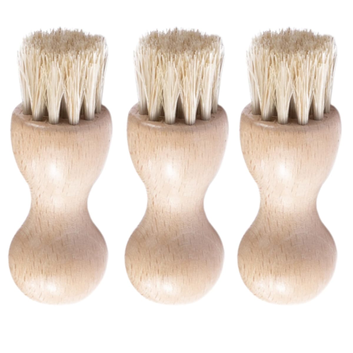 Akaaka 靴 ブラシ 靴磨き 靴用ブラシ クリーム塗布用ブラシ シューズブ ラシ シューケアシューズケア ペネトレイトブラシ (3本セット)