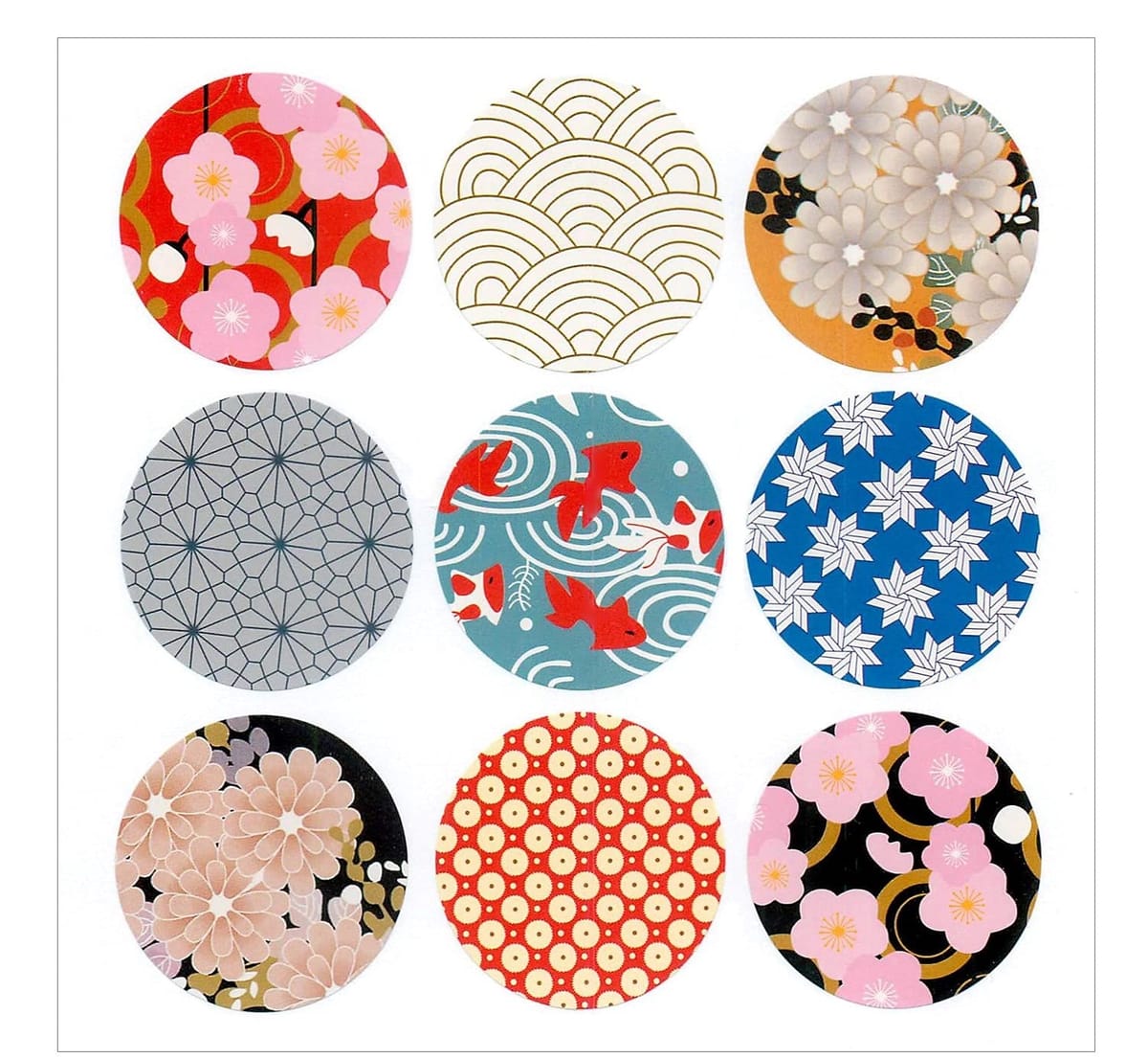 XPデザイン 和柄 封印 封かん シール 桜 菊 花 小花 金魚 ギフトシール 招待状 案内状 お礼 感謝 ラベル ステッカー ギフト