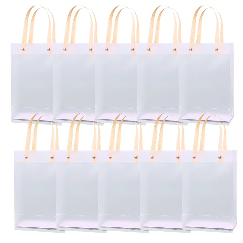 ideastore 透明 バッグ 手提げ袋 ギフトバッグ PP素材 10枚セット