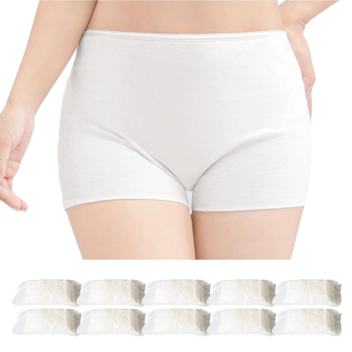 [masamilk] 綿100% 使い捨て ボクサーショーツ 10枚 大きいサイズ レディース 個装 コットン パンツ 下..