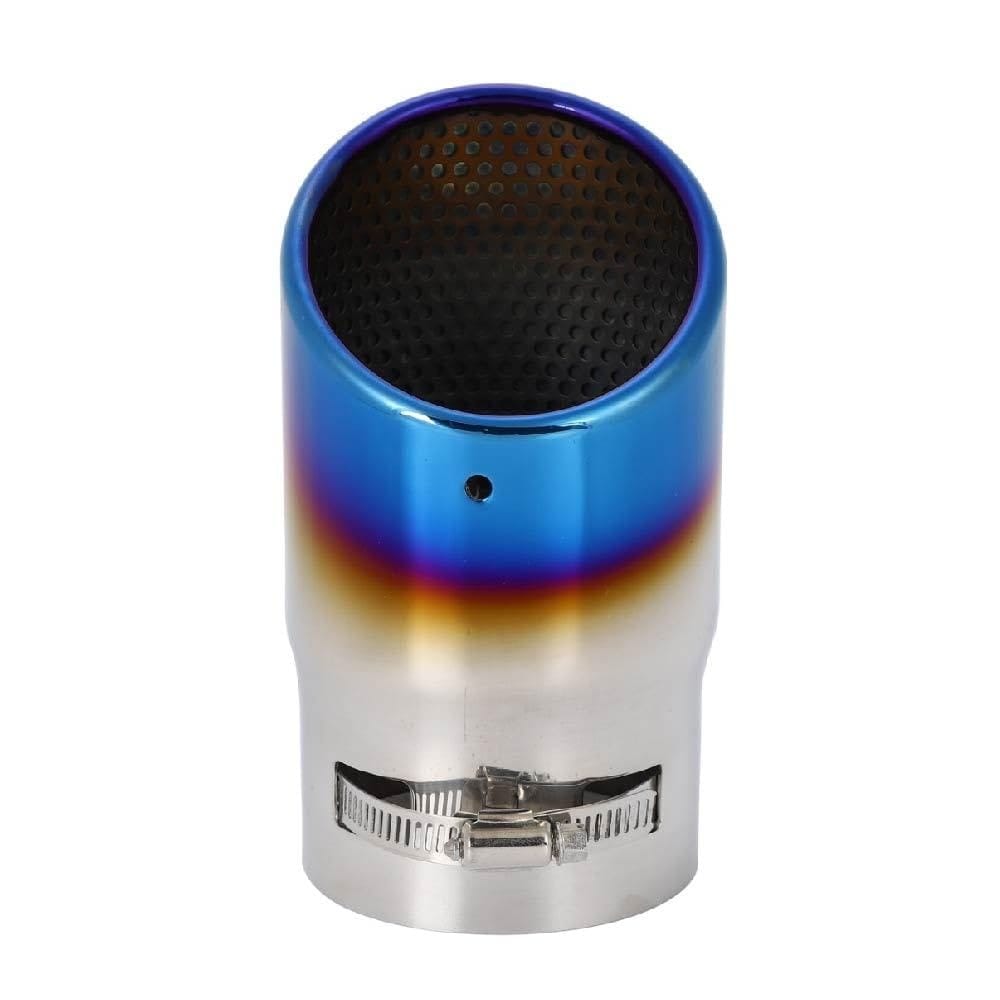 デリカ/DELICA D5 マツダ CX-3 CX-4 CX-5 等様々マフラーカッター ステンレス 排水加工 差し込みタイプ ミニバン マフラー 排気 エキゾースト D:5 外装 パーツ 車 カーパーツ カスタム品 (ブルー) [並行輸入品]