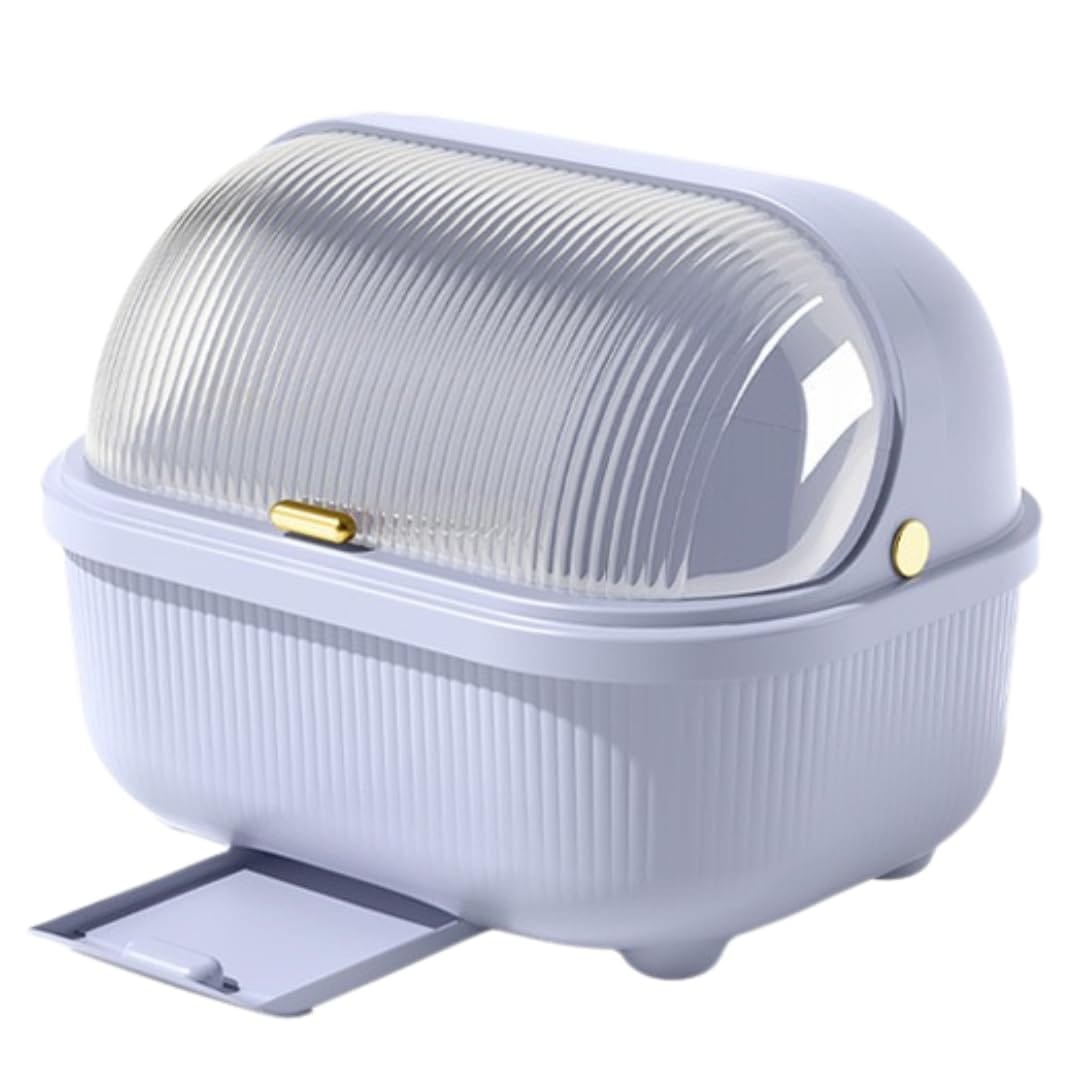 ateena 食器乾燥ラック 食器 水切りラック 収納 水切りかご 食器置き ケース dish drying rack (パープ..