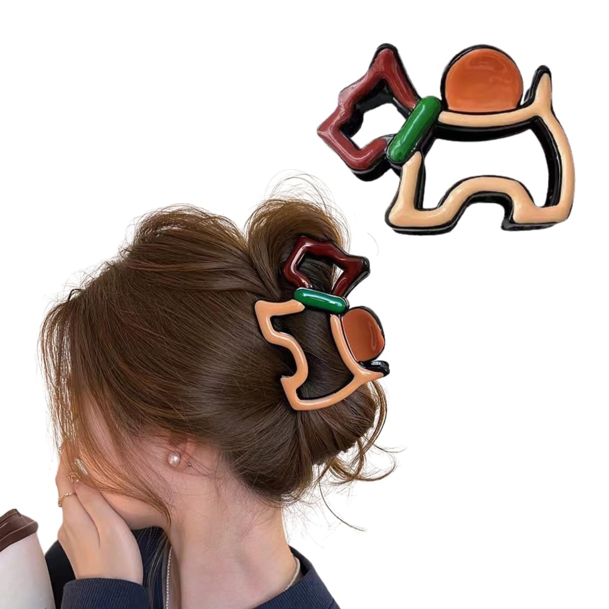 Sunny Glow ヘアクリップ バンスクリップ 10cm レディース 髪飾り 髪留め シンプル オフィス 大人向け ..