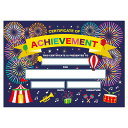 LearnEASY 英語の賞状 表彰状 award certificate カード 英語の文例付き QRコード 表彰状 子ども キッズ 大容量 (花火Carnival 40枚)(3)