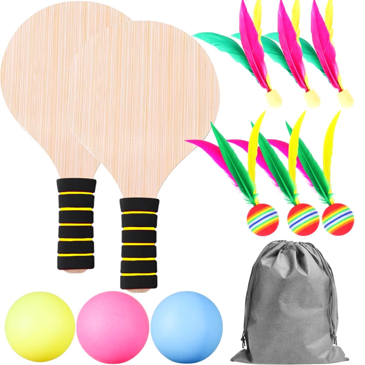 merrytime バドミントン ラケットセット 室内外対応 遊びながら上達 スポーツトイ 持ち運び簡単 収納ケース付き 親子で楽しむ レジャー 運動習慣づくり 公園 フィットネス 運動不足解消