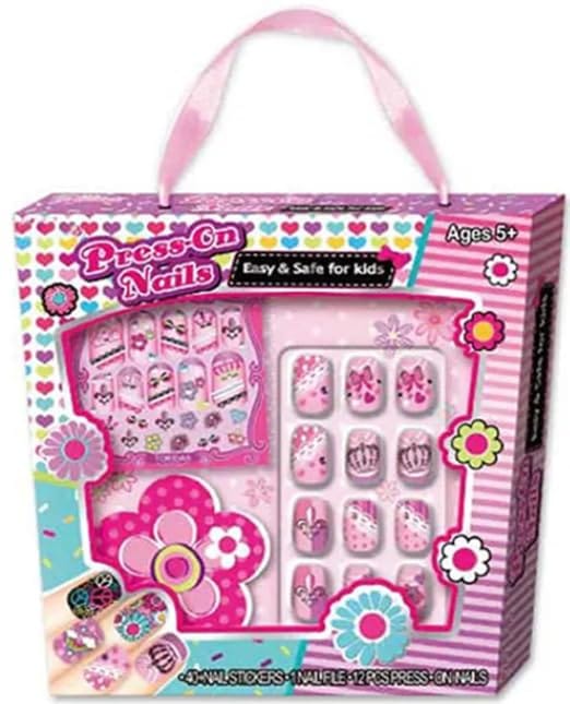 貼って剥がせるネイルシール キッズ用 爪に貼り付ける 接着剤付き ネイルチップ ネイルアート つけ爪 ..